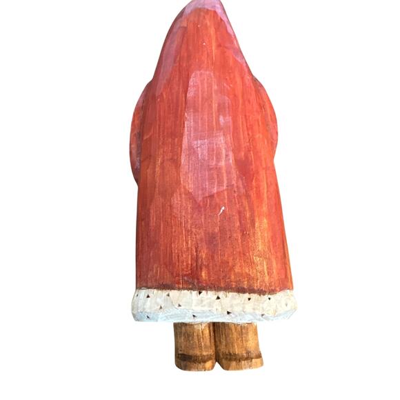 1994 Hand carved Wooden Santa sculpture carrying oil lamp Ed & Angie hill - Picture 4 of 5